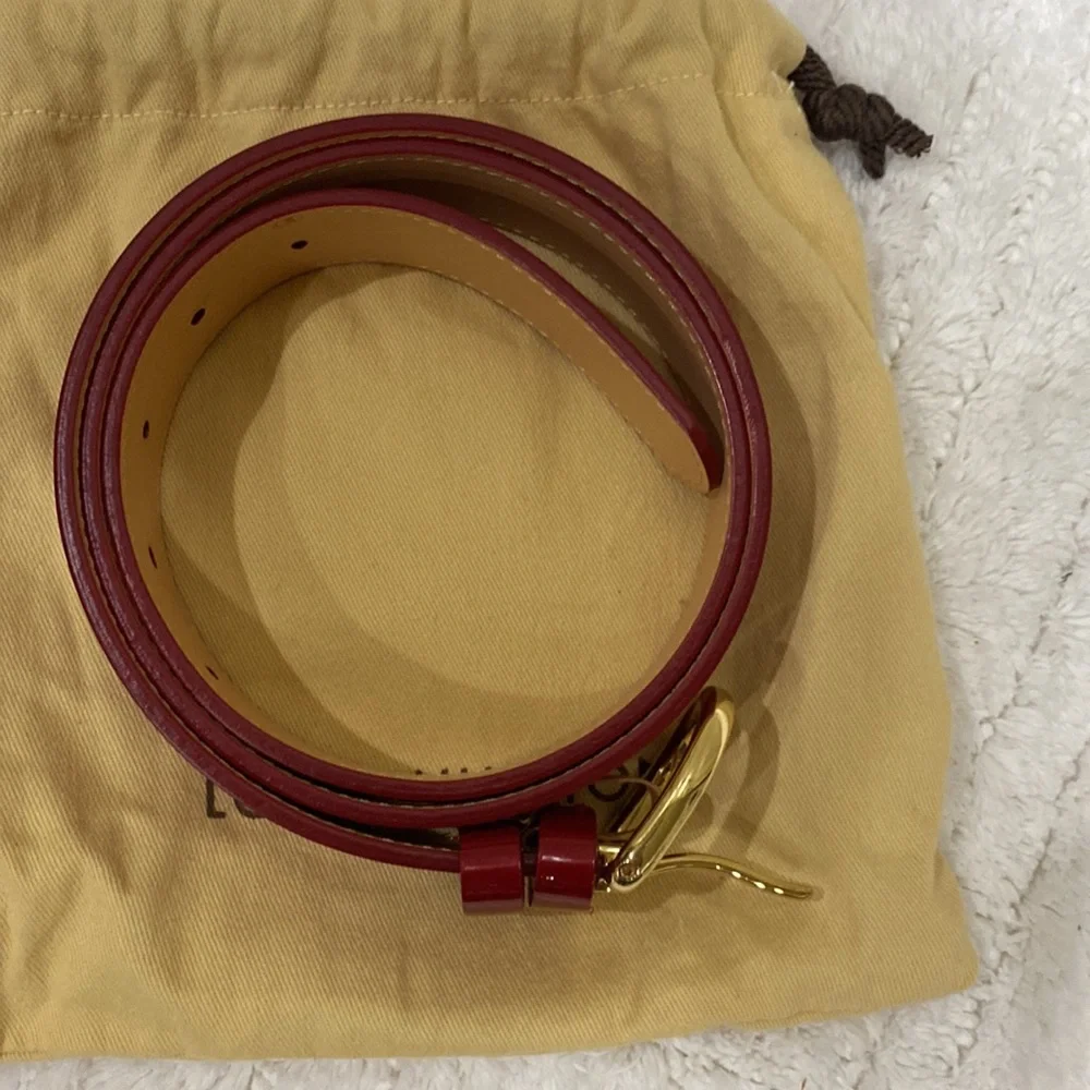 Louis Vuitton red patent belt - Picture 3 of 7